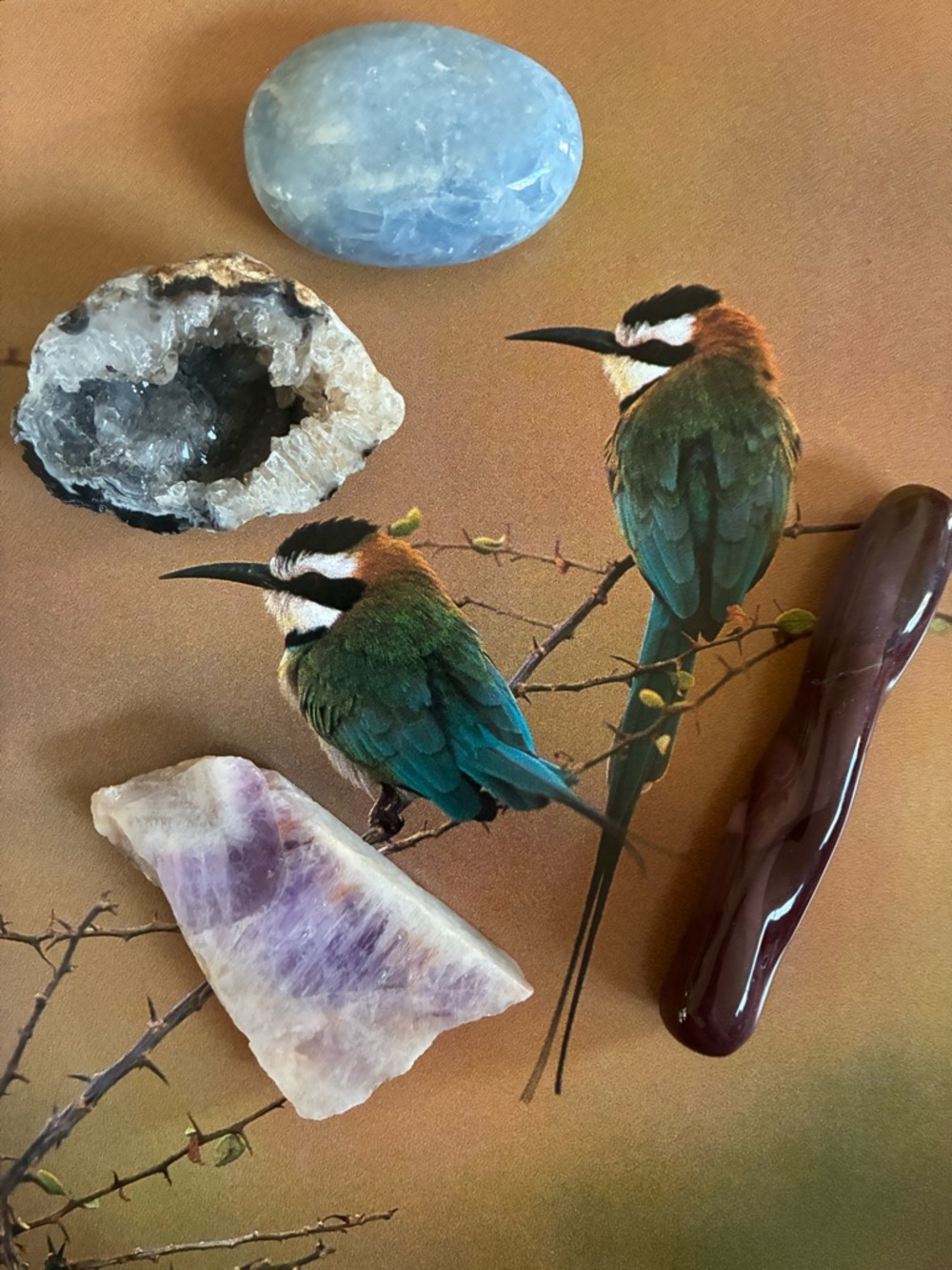 🔮 4 Piece Healing Crystal Gift Box - Mookite, Calcite, Amethyst and Oco. 🎁